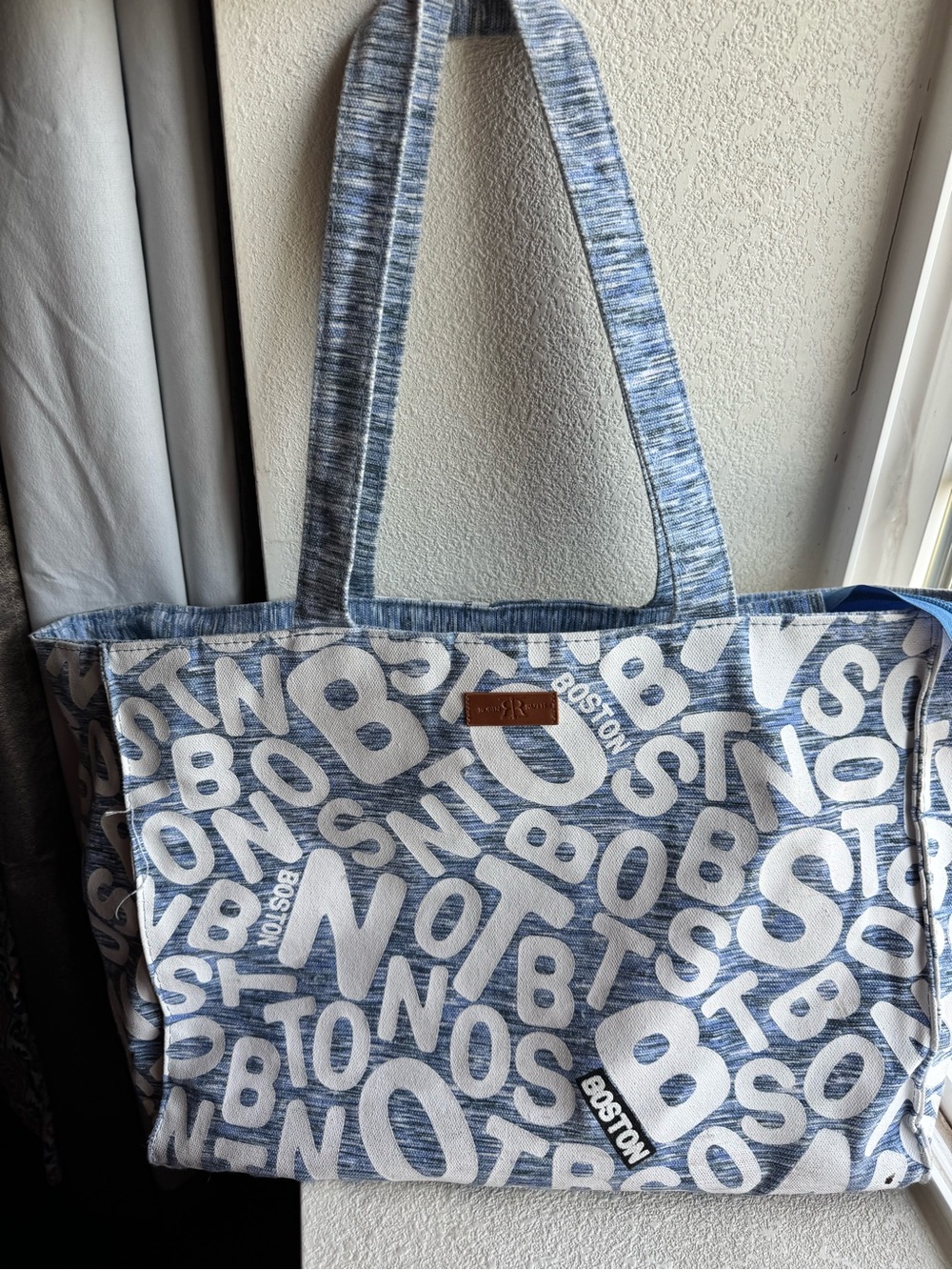 Robin Ruth Blue and White Boston Print Canvas Tote